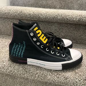 Converse Chuck Taylor All Star High 'Seek Peace' sneakers Mens Size 10